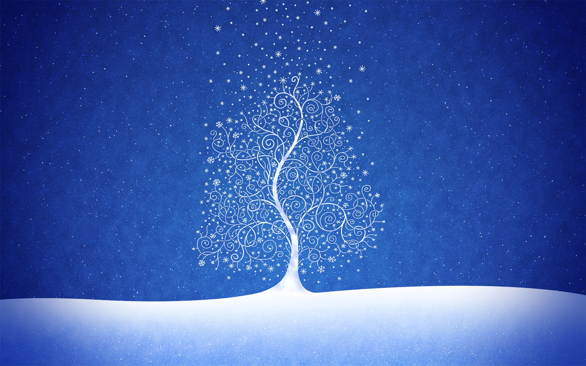 nouvel an neige arbre bleu