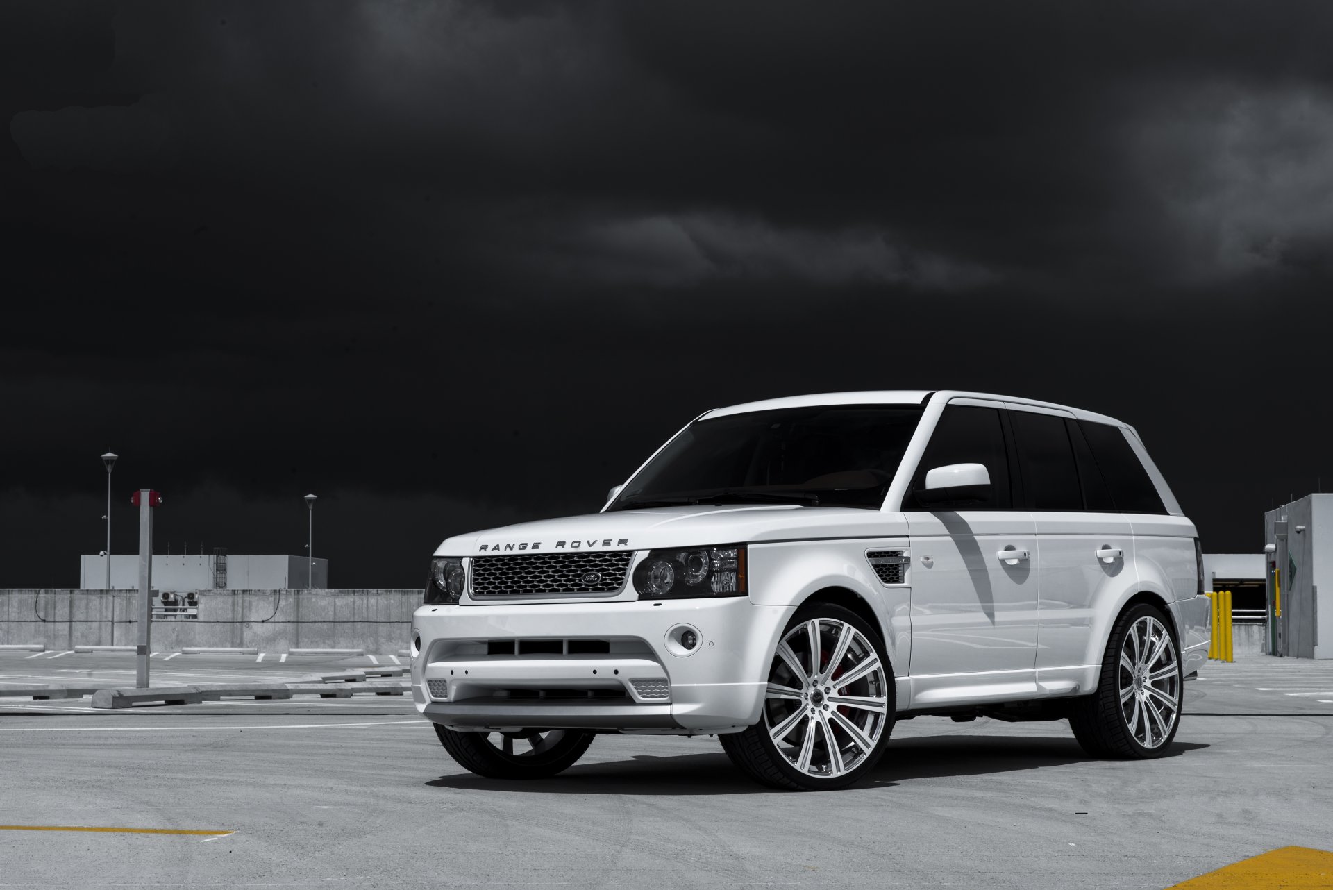 land rover range rover sport bianco land rover renge rover vista laterale cielo