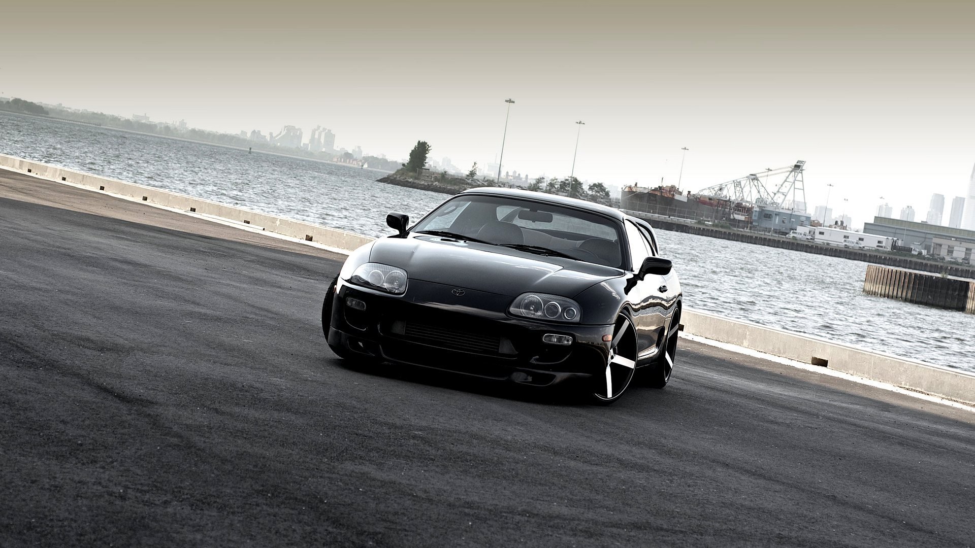 auto carta da parati nero tuning toyota supra vossen automotive desktop supra bella macchina