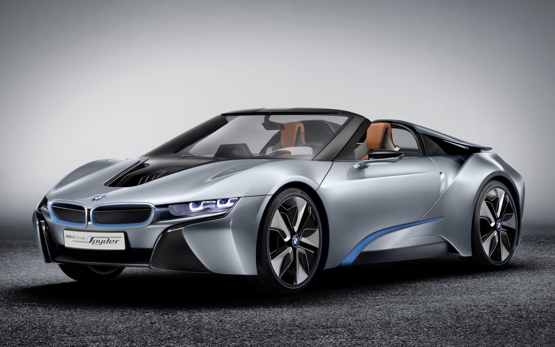 bmw i8 concetto spyder bmw i8 concetto spider supercar anteriore sfondo