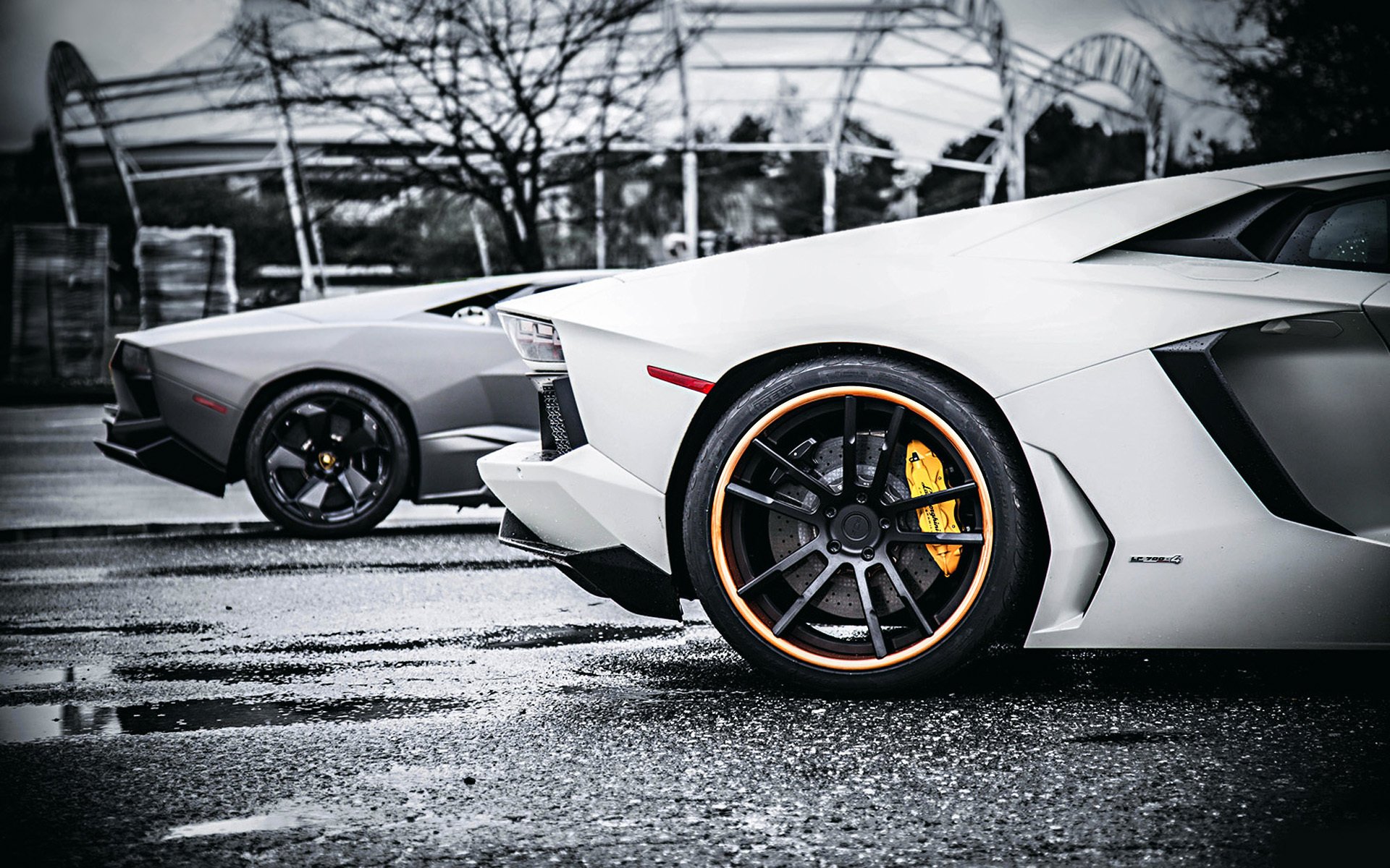 lamborghini aventador reventon cuerpo en. blanco tuning estilo