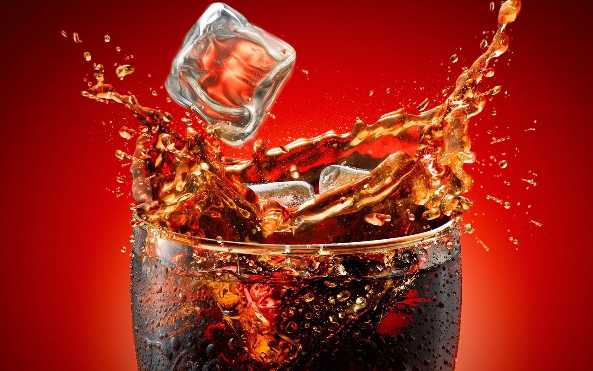 cola boisson verre splash coca-cola éclaboussures