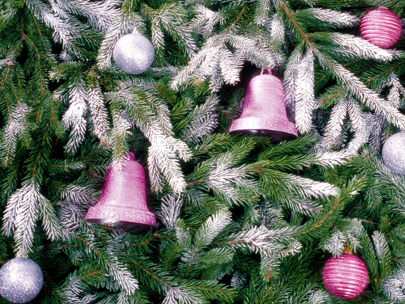 año nuevo nieve árbol de navidad campanas