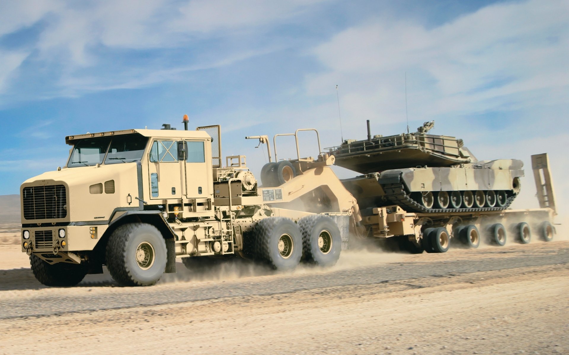 oshkosh нет m1070a1 ошкош грузовик тягачь трак танк дорога небо