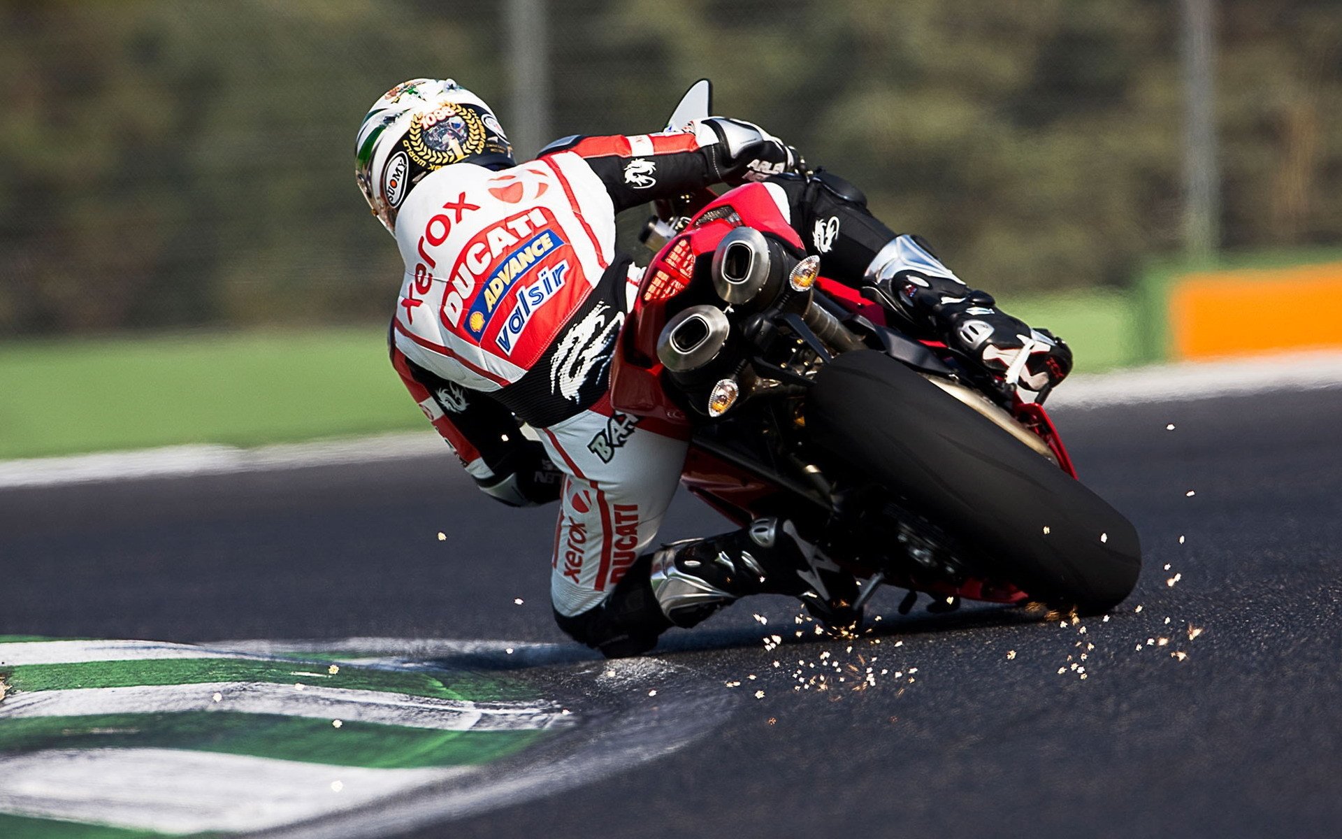 ducati moto pilota pista curva di velocità pista curva 1920x1200