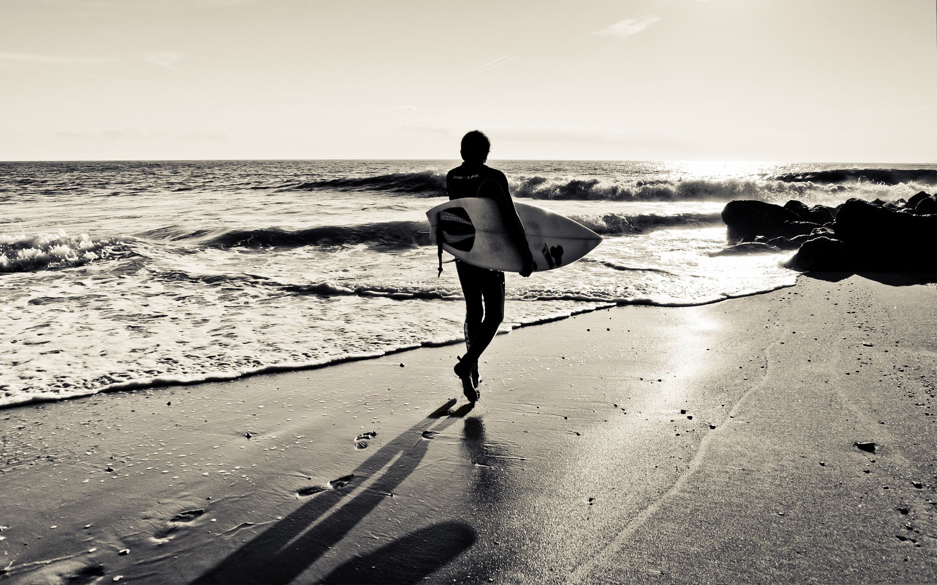 urfer footprints shadow board surfer surfing silhouette