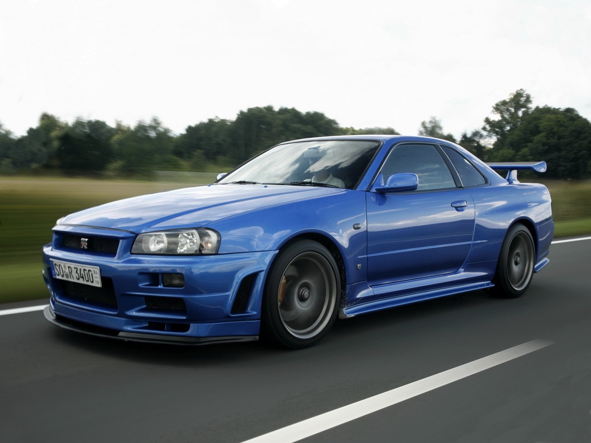 nissan horizonte gt - r v-spec nissan skyline gtr r34 azul coche deportivo coche legendario carretera