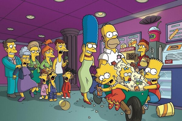 Cartoon über die Simpsons-Familie am besten