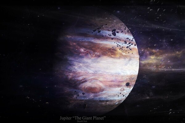Jupiter in the asteroid belt in the light of the Sun