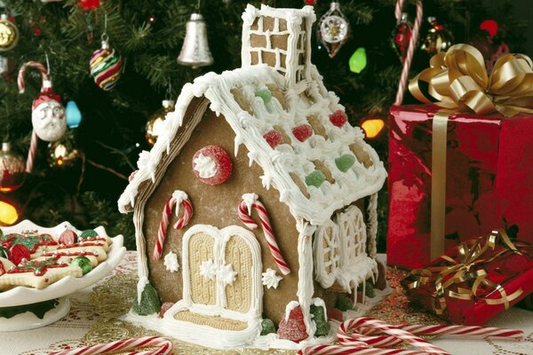 Gingerbread house in the New Year