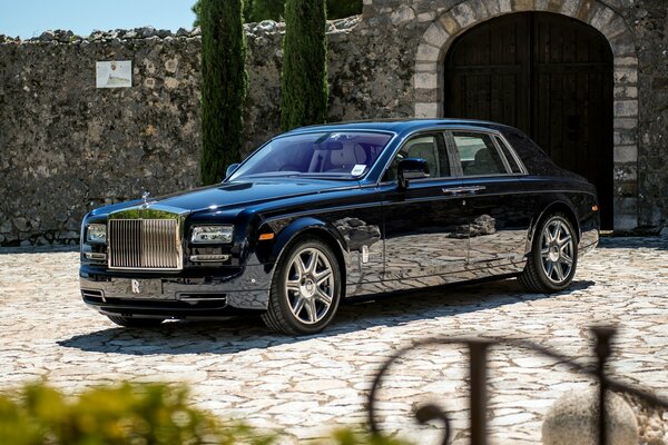 Stylish Phantom on the background of a stone wall