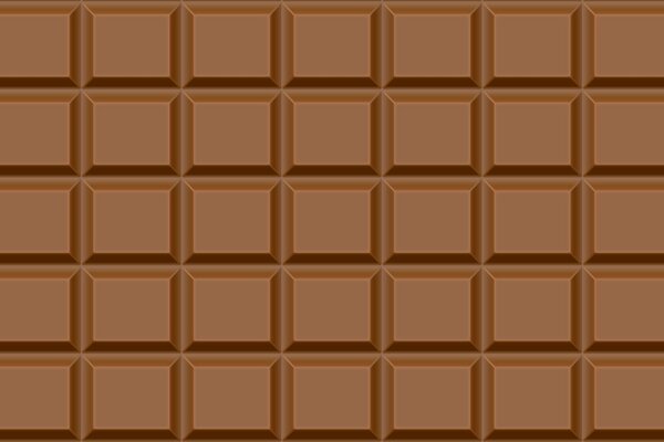 The texture is chocolate. Squares of chocolate