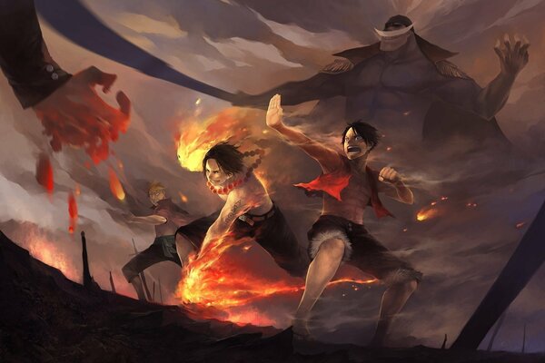 Anime batalla con fuego y gigantes