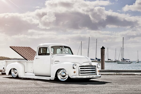 White Understated pickup truck