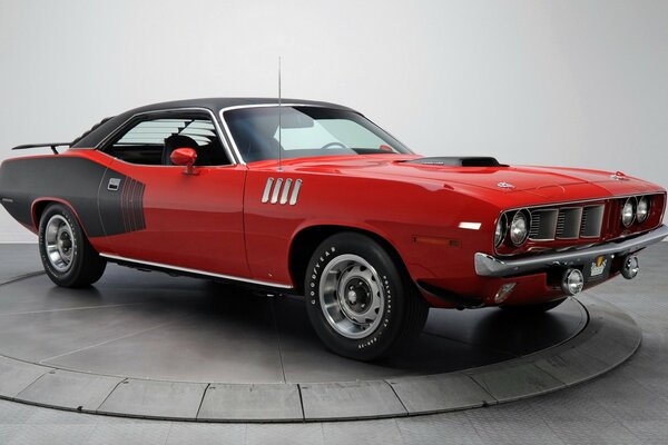 Plymouth Hemi 1971 rosso in mostra