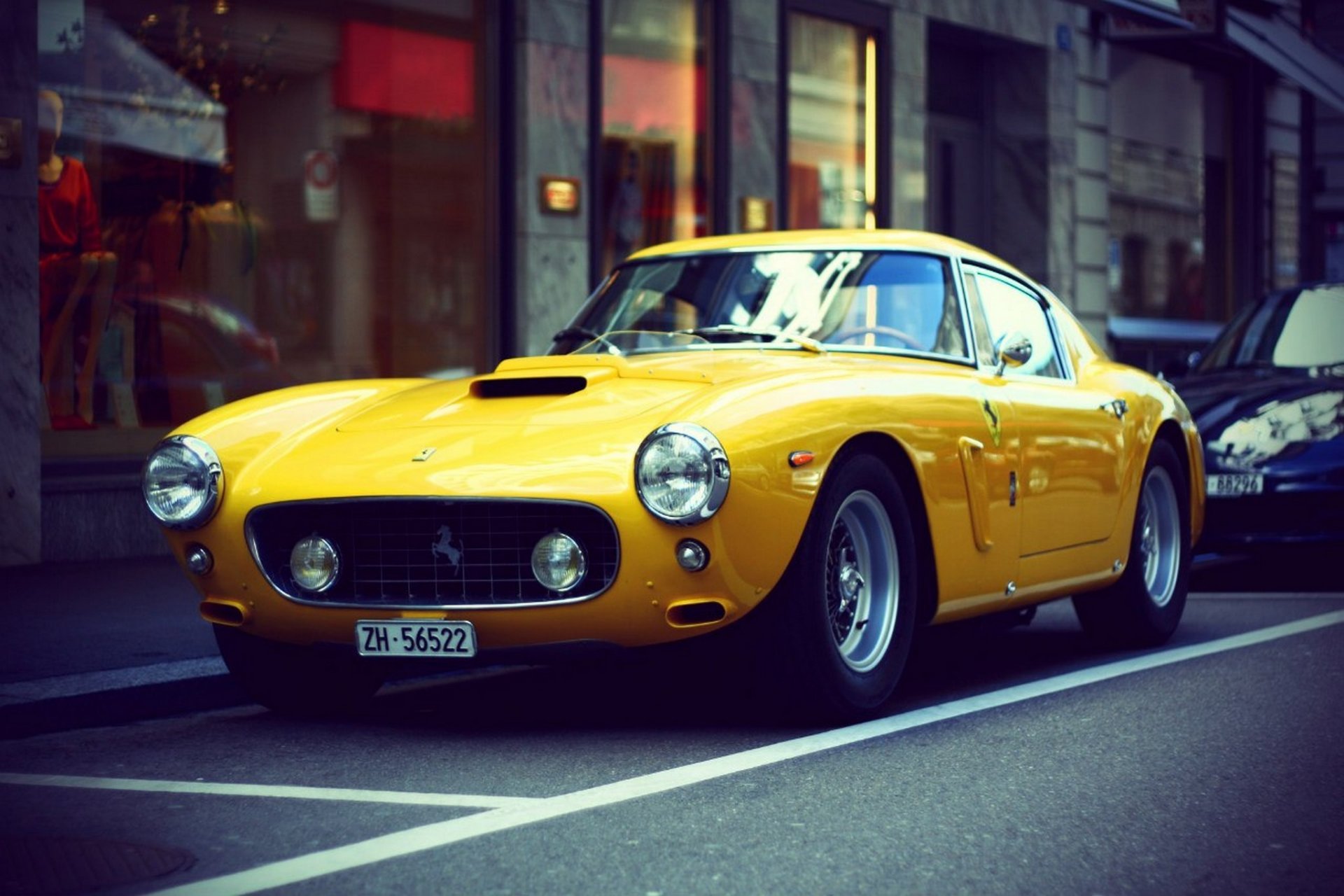 ferrari jaune voiture papier peint ferrari jaune rétro papier peint