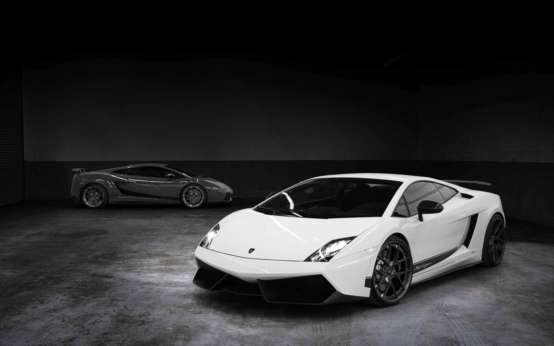 vorsteiner lamborghini gallardo lamborghini gallardo supercar messa a punto bianco grigio crepuscolo sfondo