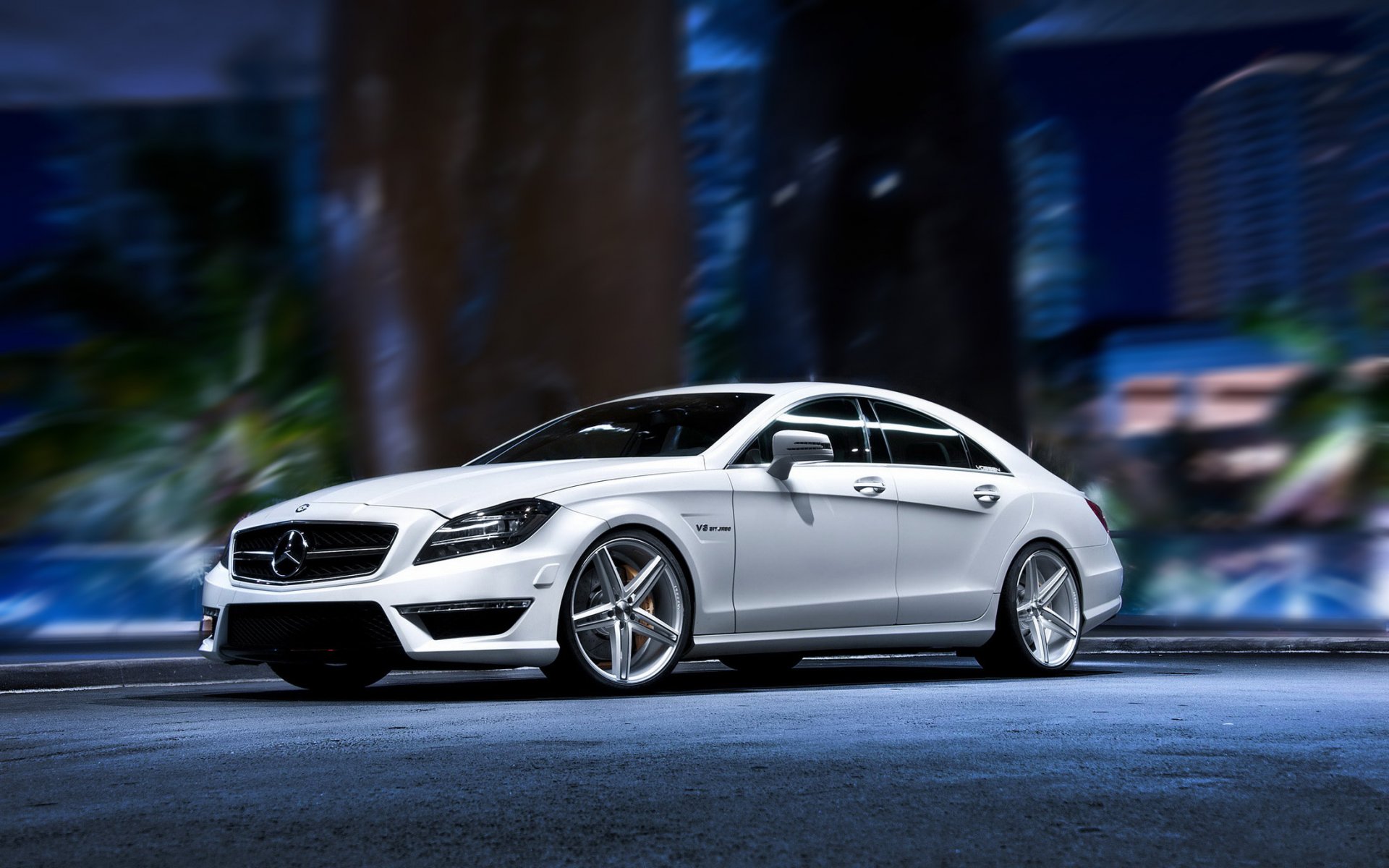 mercedes benz cls мерседес белый тюнинг autowalls hd фотографии обои