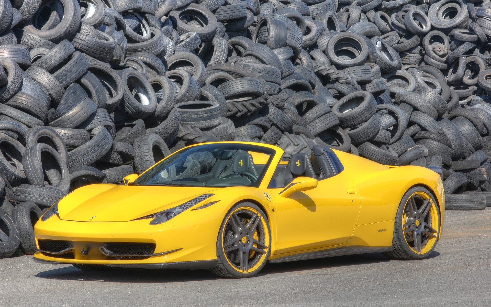 novitec rosso ferrari italia araña ferrari italia superdeportivo amarillo delantero.neumáticos fondo