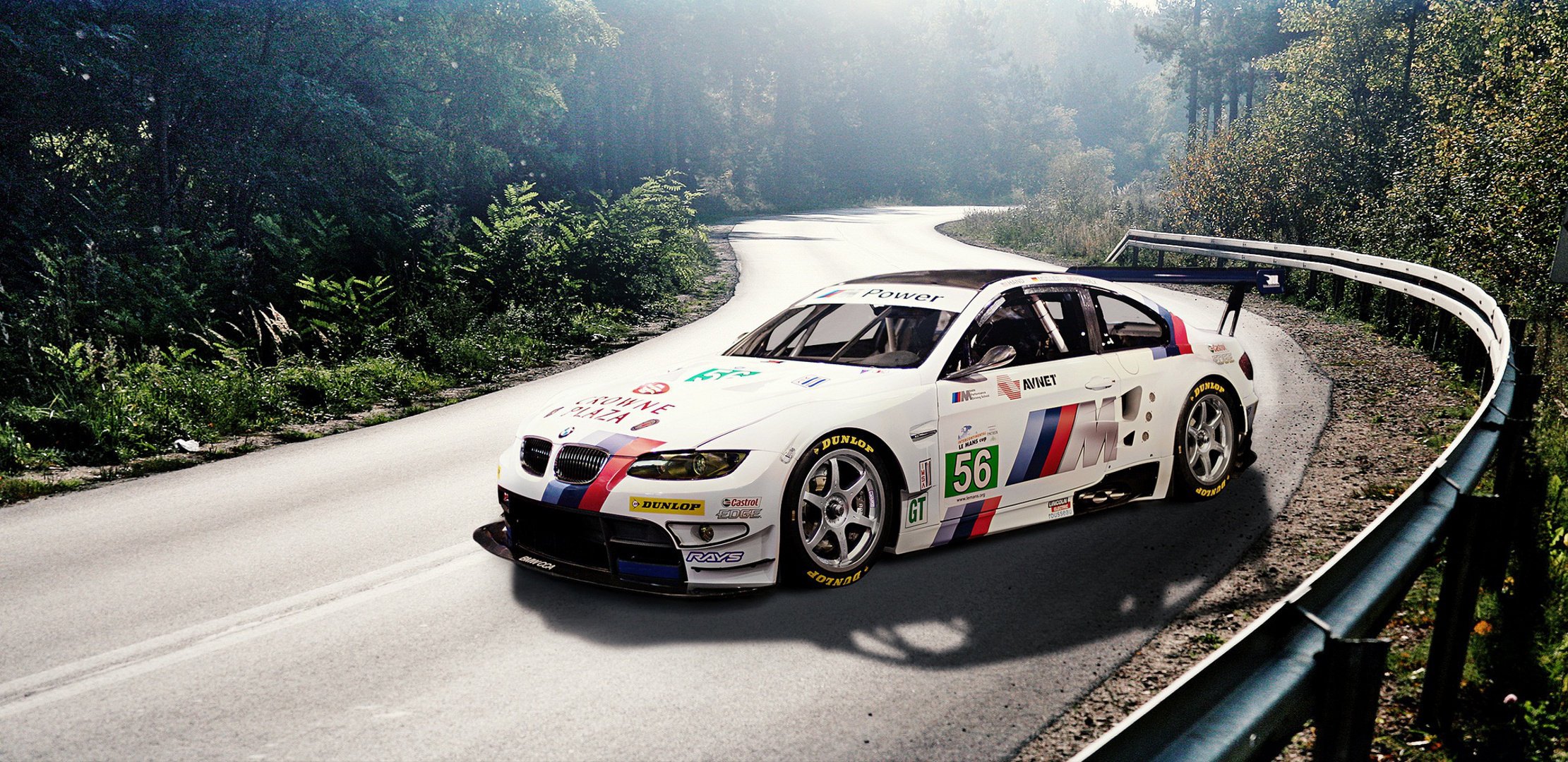 naklejki bmw bmw race car e92 white m3 biały