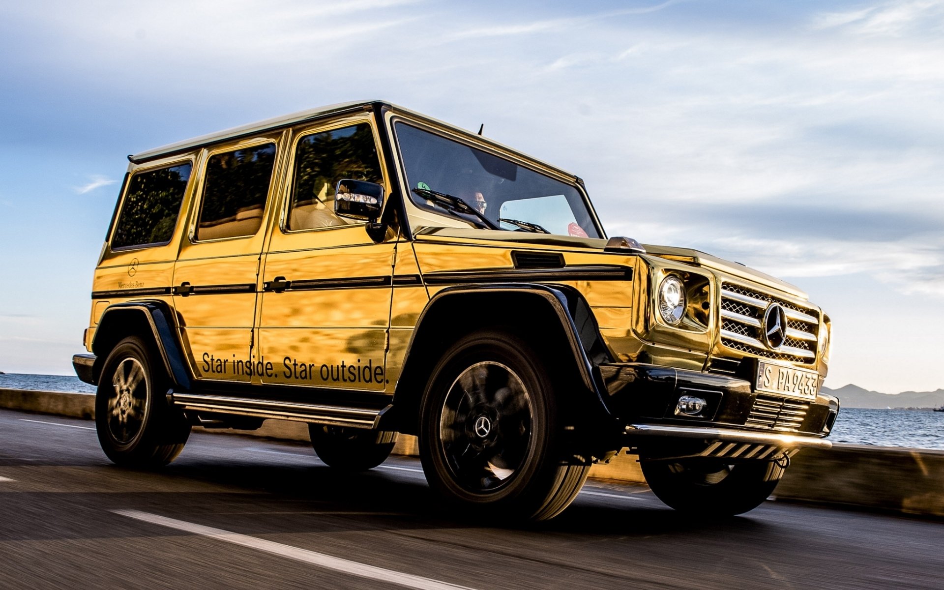 mercedes-benz g-klasse festival de cannes mercedes jeep suv avant or spec.version ciel