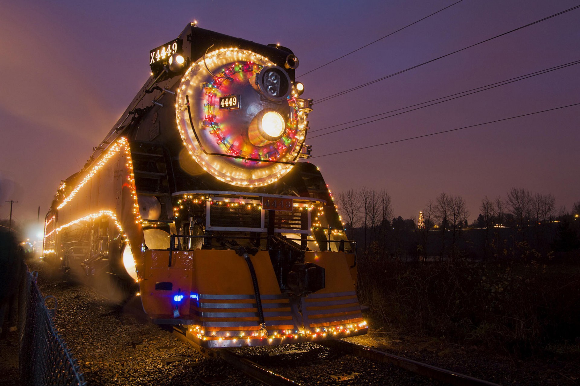 lokomotive beleuchtung neujahr nacht lichter