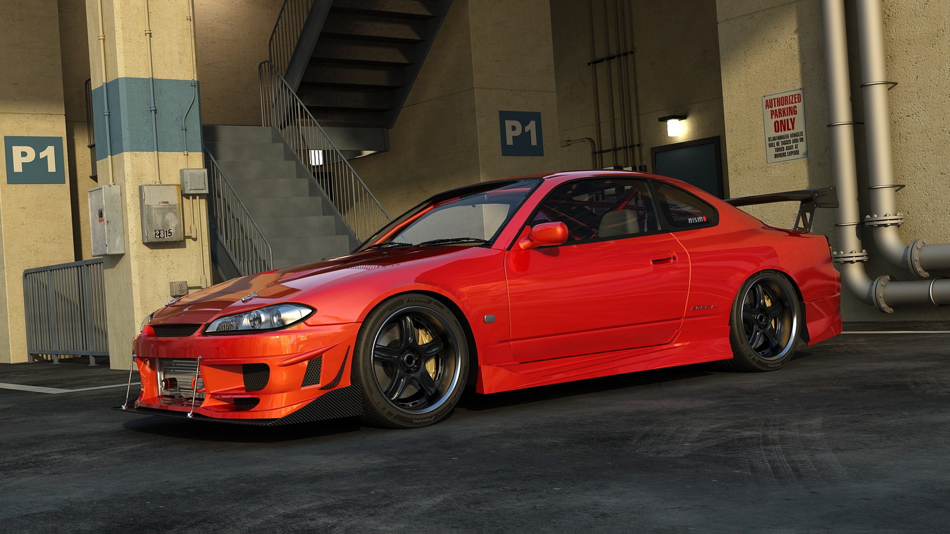 nissan silvia nissan silvia tuning estacionamiento coche s15