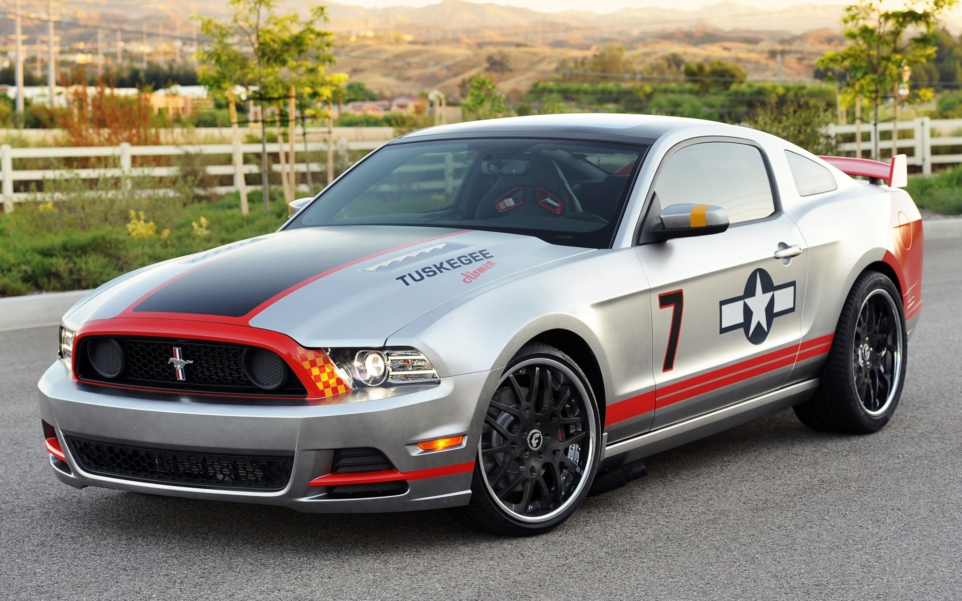 ford mustang gt code rosse gt coupé anteriore messa a punto grigio muscle car muscle car sfondo