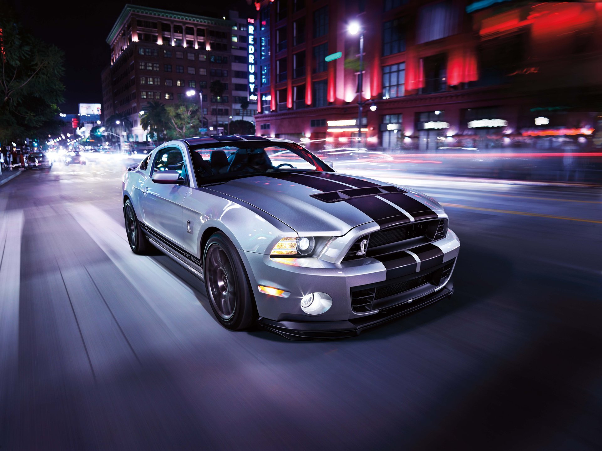 ford mustang speed gt500 shelby town metropolis sports car car of the strip road light