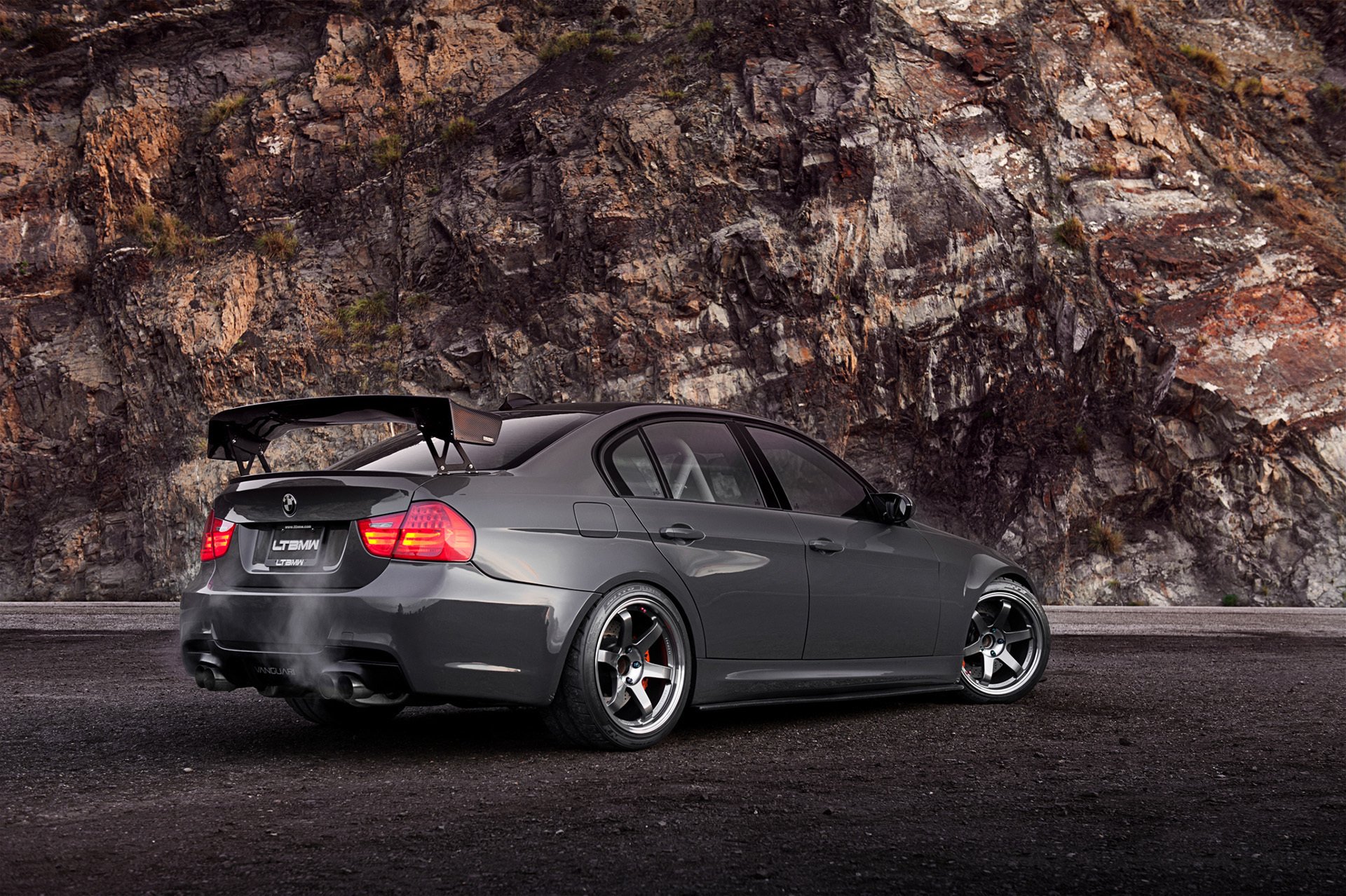 bmw serie 3 335i e90 nero posteriore bmw posteriore roccia