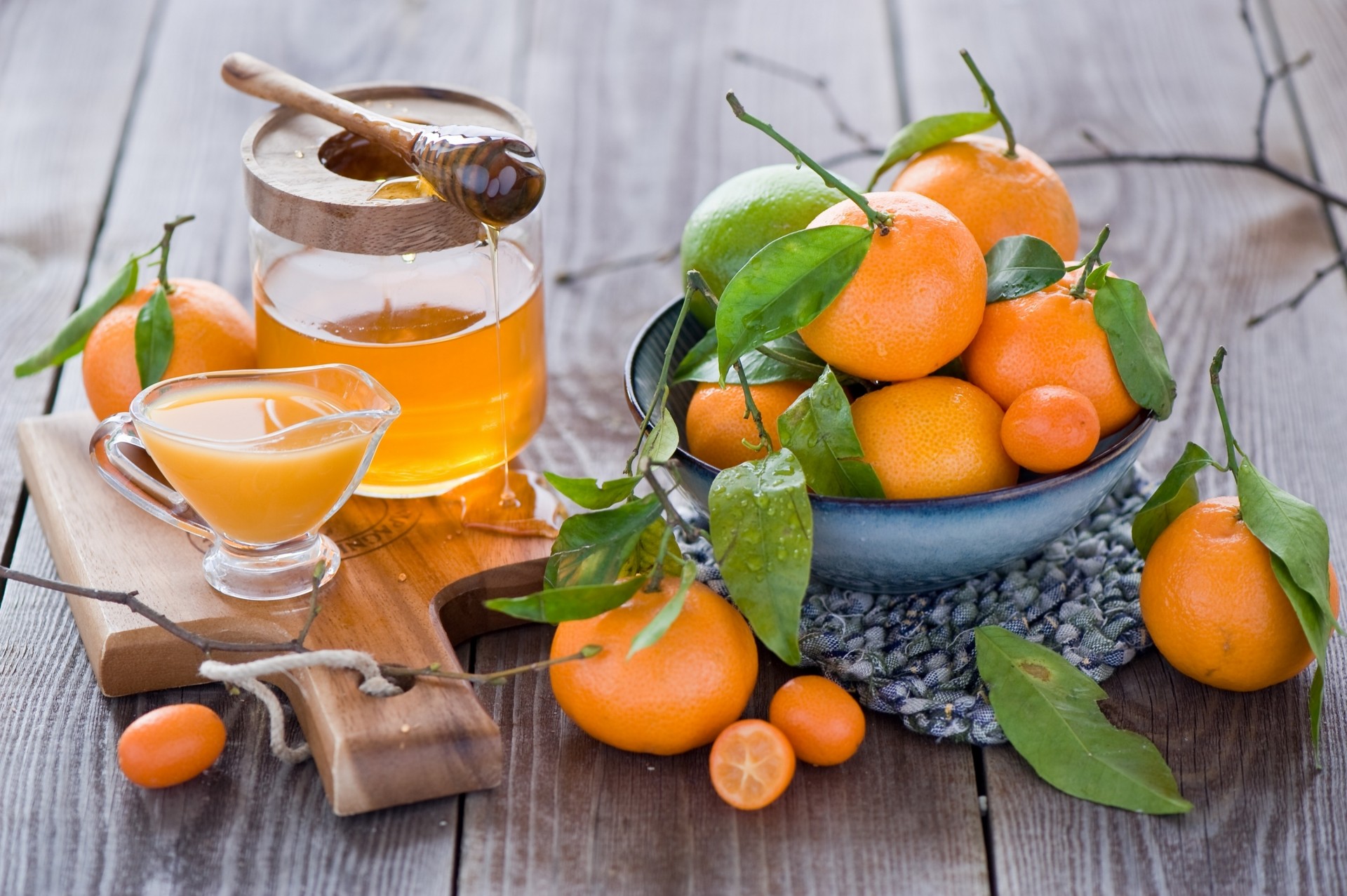 mandarinen bett saft kumquats honig