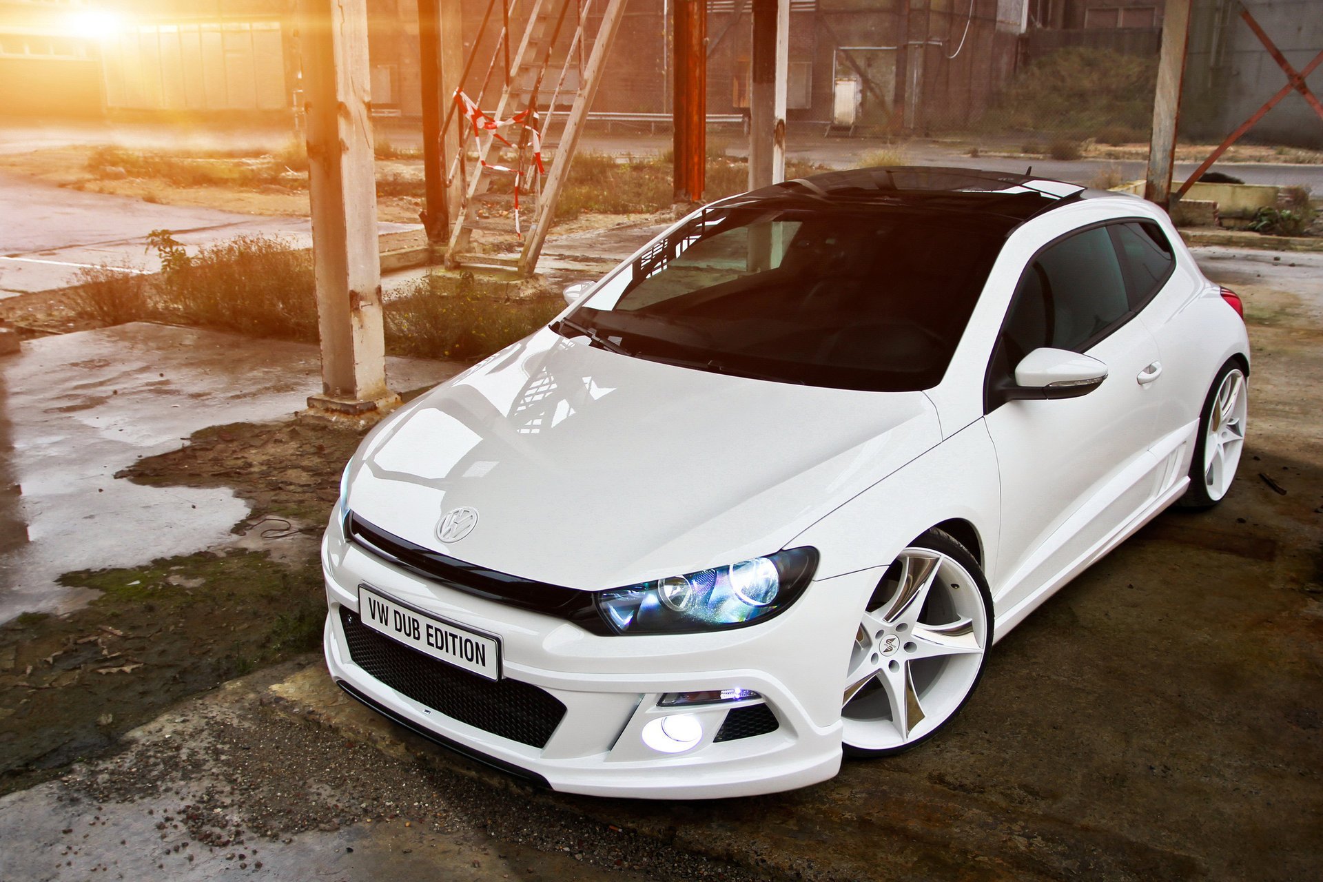 volkswagen тюнинг белый dub edition tuned scirocco