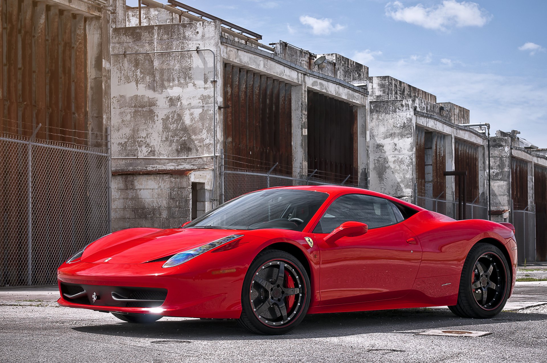 ferrari 458 italia rojo ferrari italia rojo llantas negras