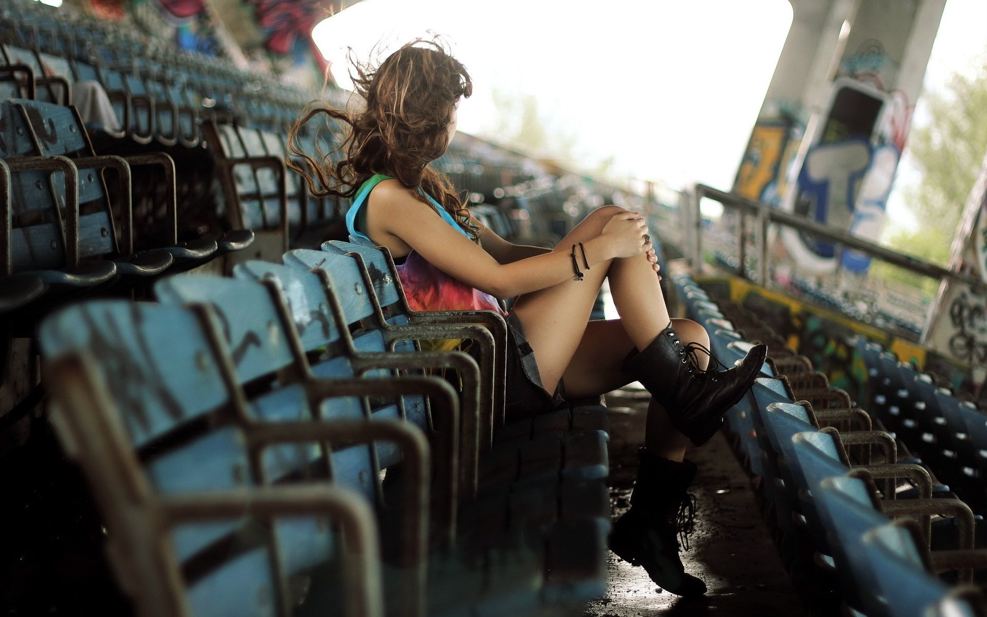 fille humeur stade