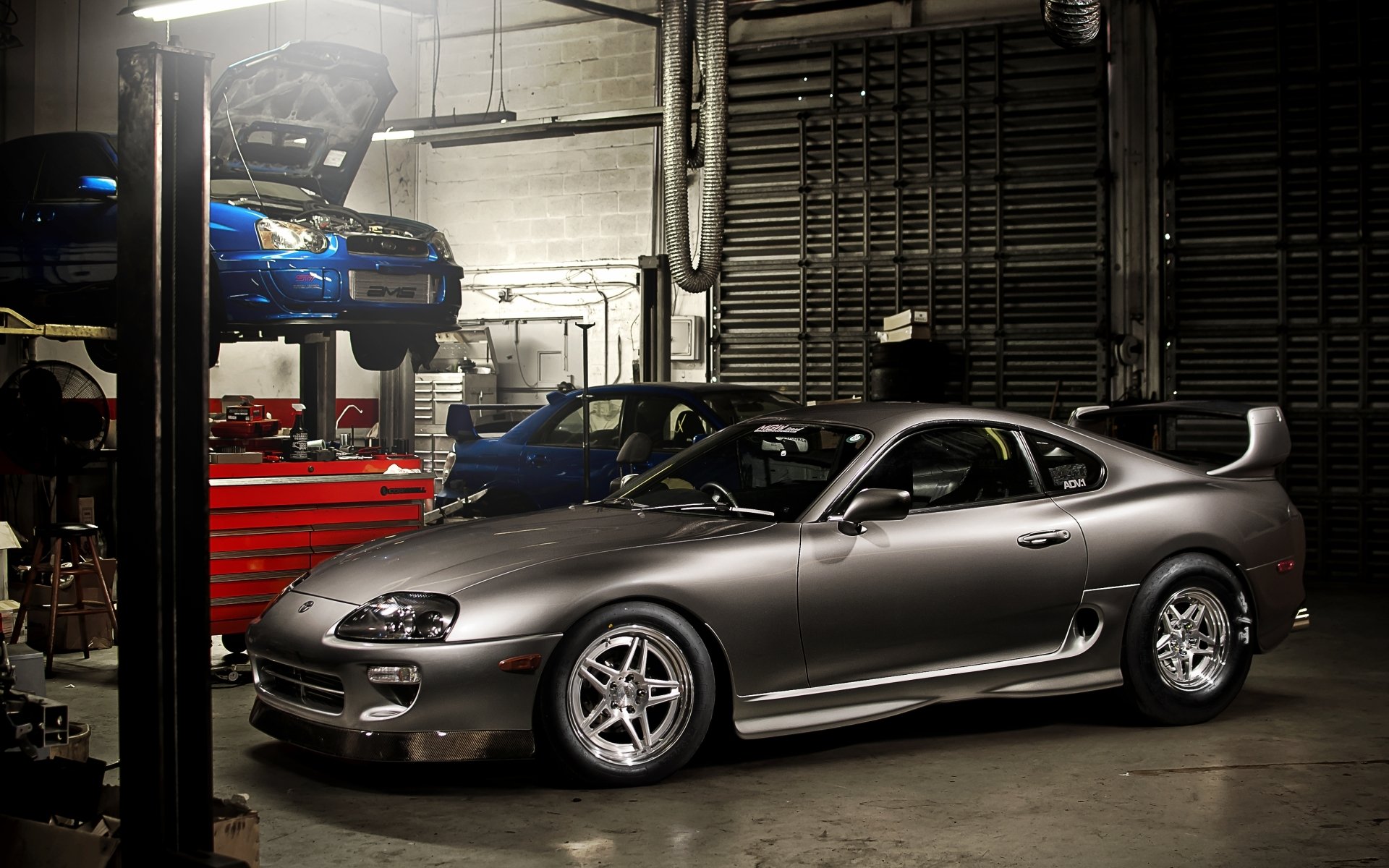 toyota supra toyota supra sports car gray front subaru impreza wrx sti subaru impreza blue tuning garage