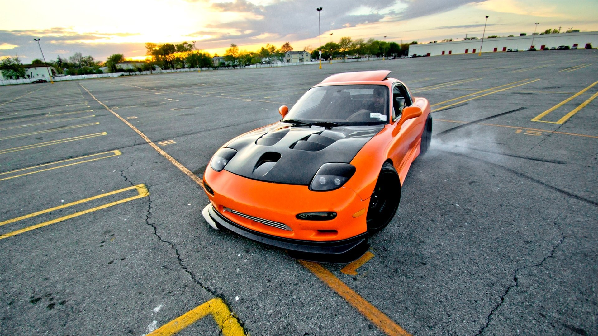 auto tapete orange mazda rx7 drift tuning japan jdm stil scheren tapete orange mazda drift japanisch auto zhdm schleudern