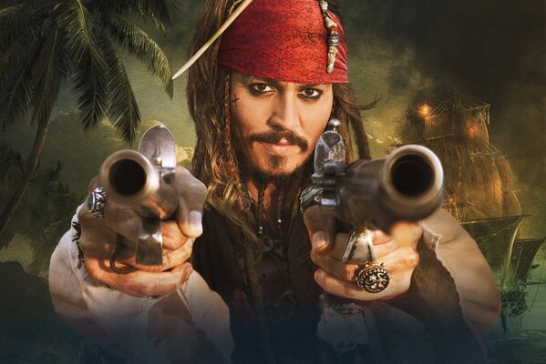 Jack Sparrow mit zwei Stämmen