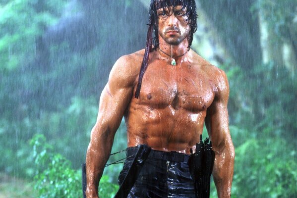 Sylvester Stallone in the movie Rambo