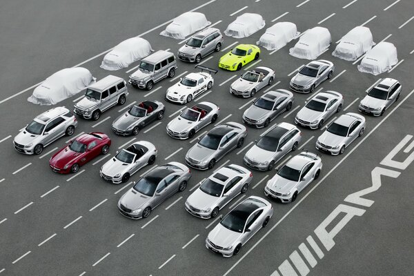 A large number of cars on the same road