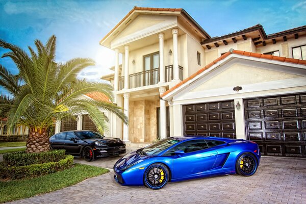 Lamborghini on a bright sunny day