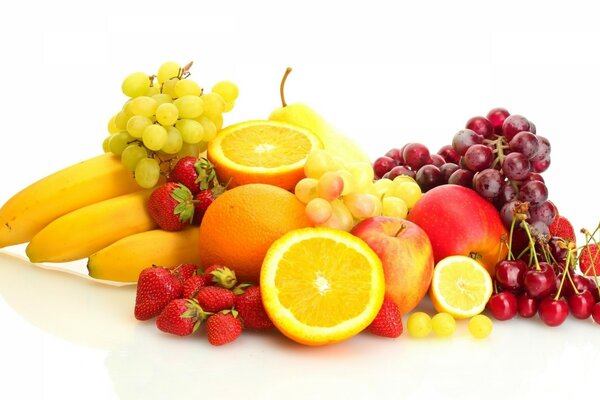 Composition of different types of fruits