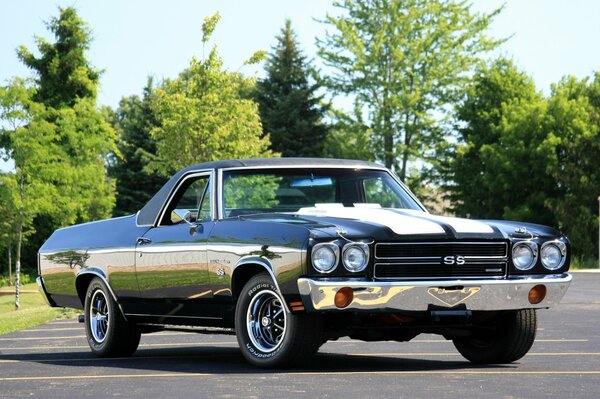 Chevrolet el camino in the parking lot