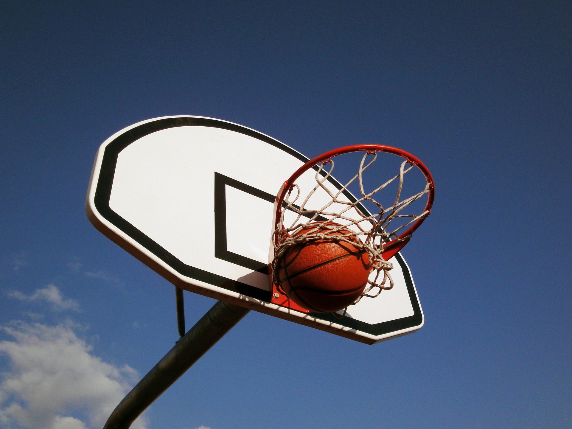 basket-ball anneau ciel bouclier balle