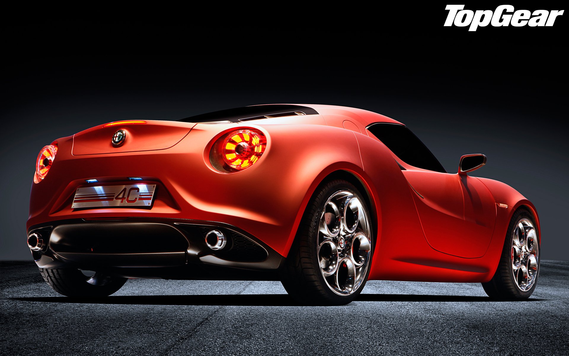 top gear топ гир высшая передача самая лучшая телепередача и журнал alfa romeo 4c концепция альфа ромео 4ц концепт вид сзади фонари