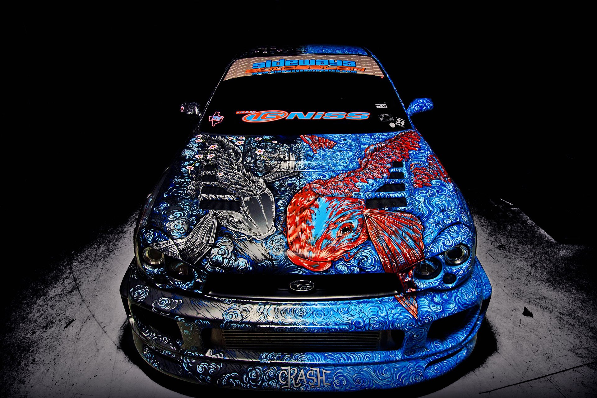 ubaru wrx sti subaru aérographe poissons