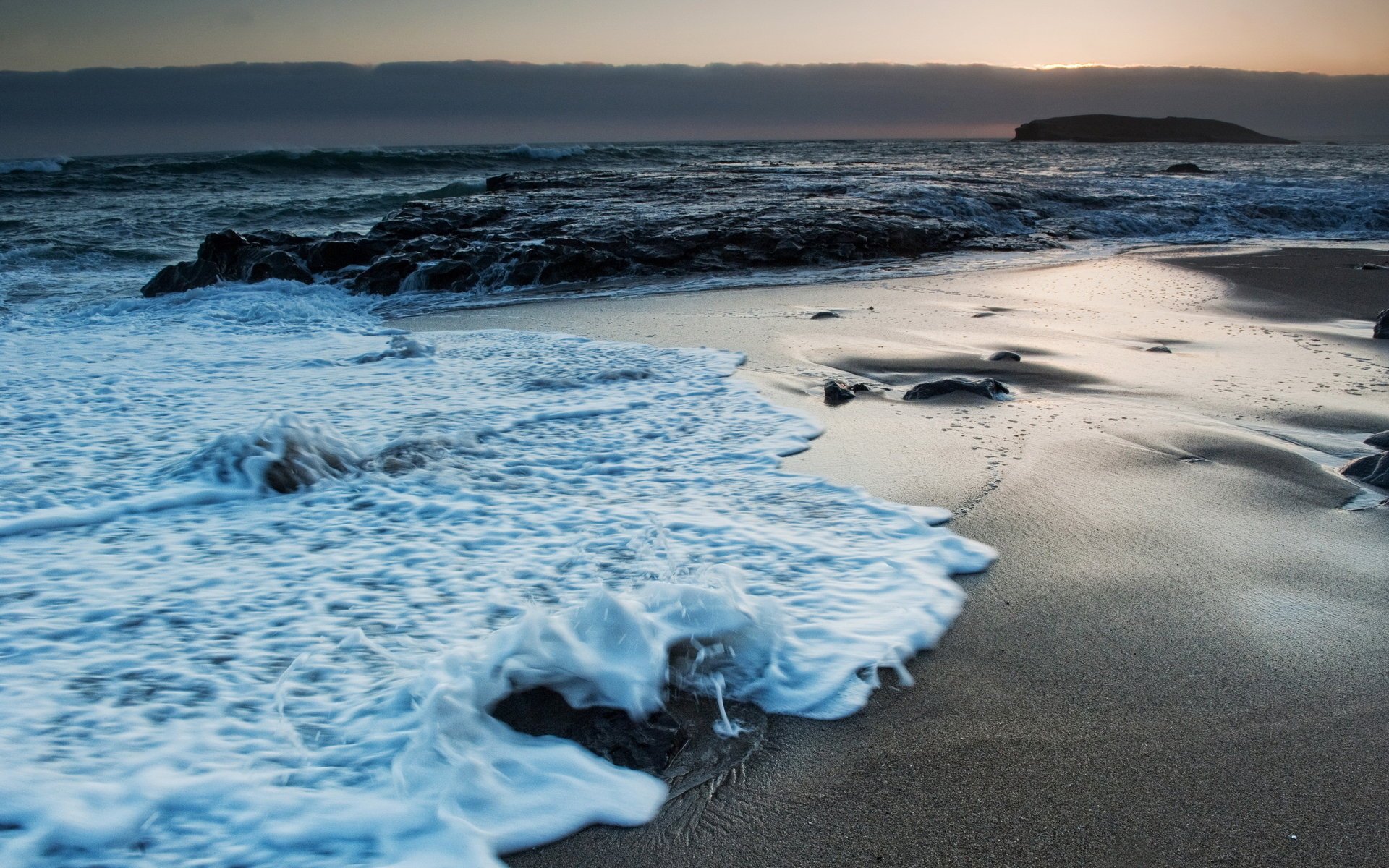 nature landscape wave sea night