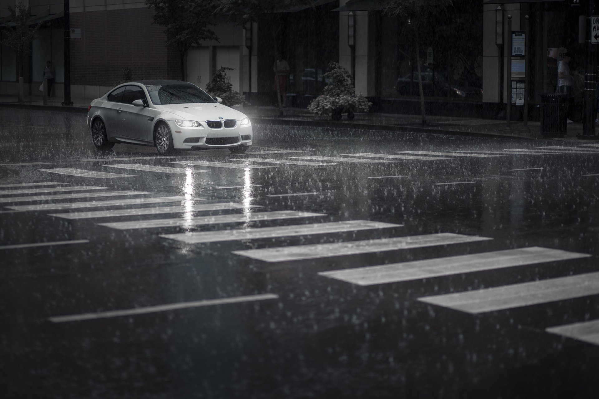 bmw m3 vehicles machine street rain