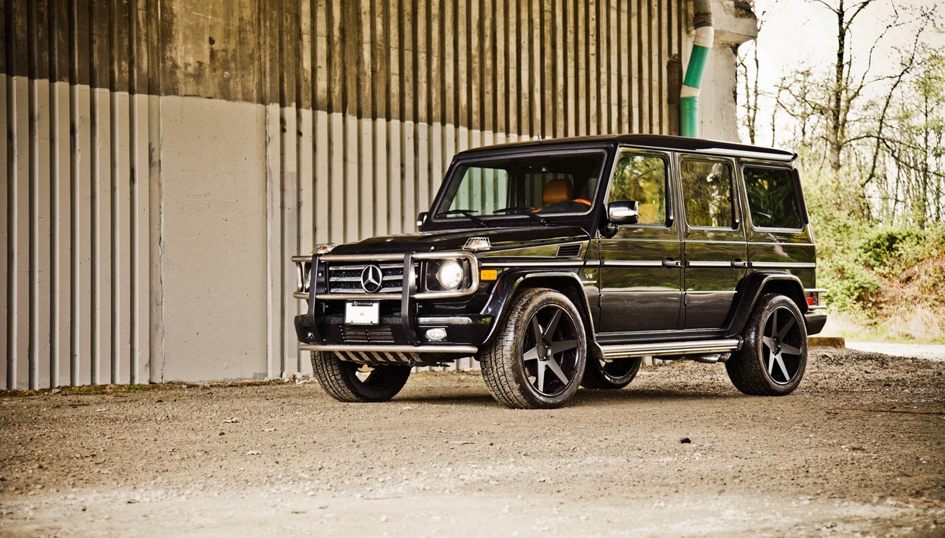 tapety samochodowe mercedes g500 v8 sprężarka czarny tuning auto sr mercedes benz g500 suv sr stoi samochód