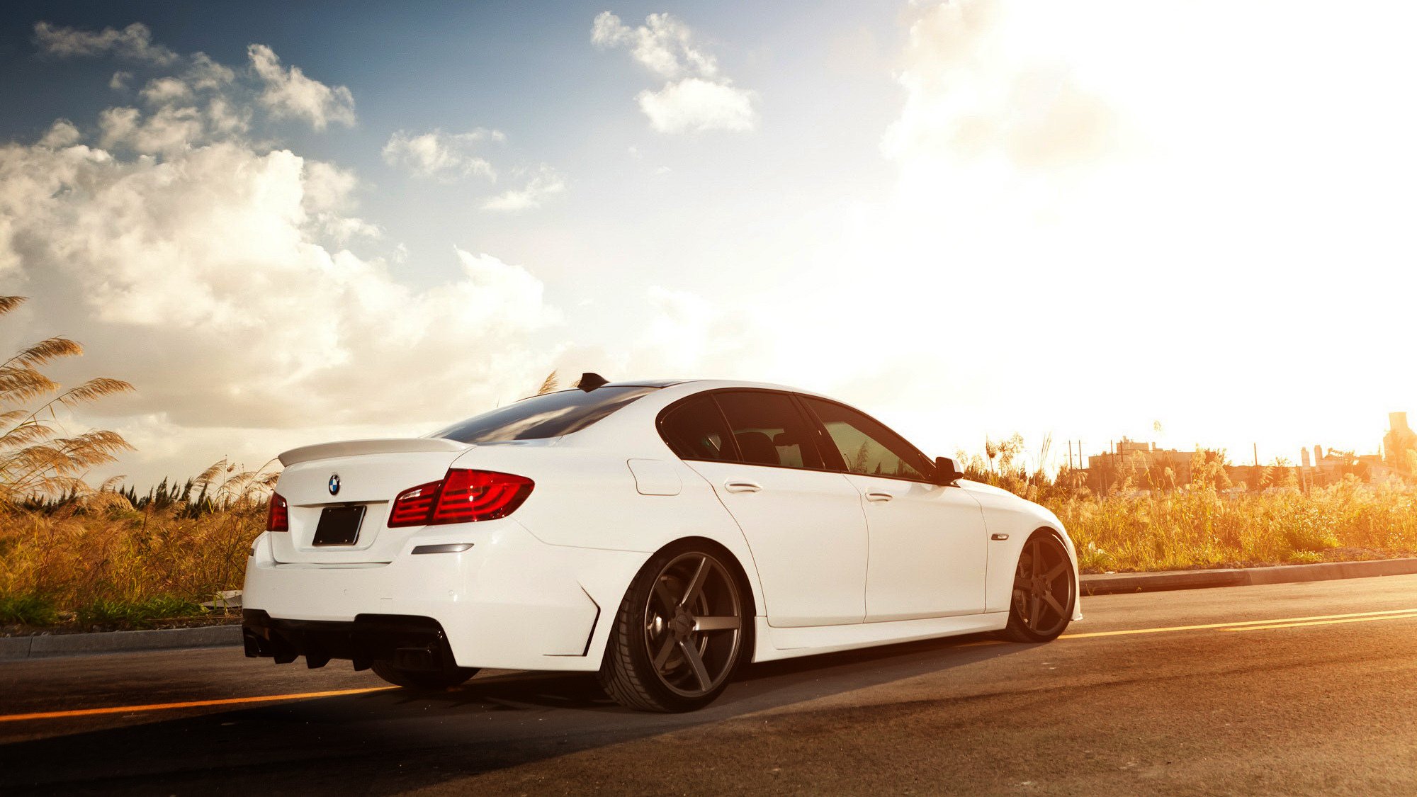 bmw tuning white light clouds bmw 5 serie