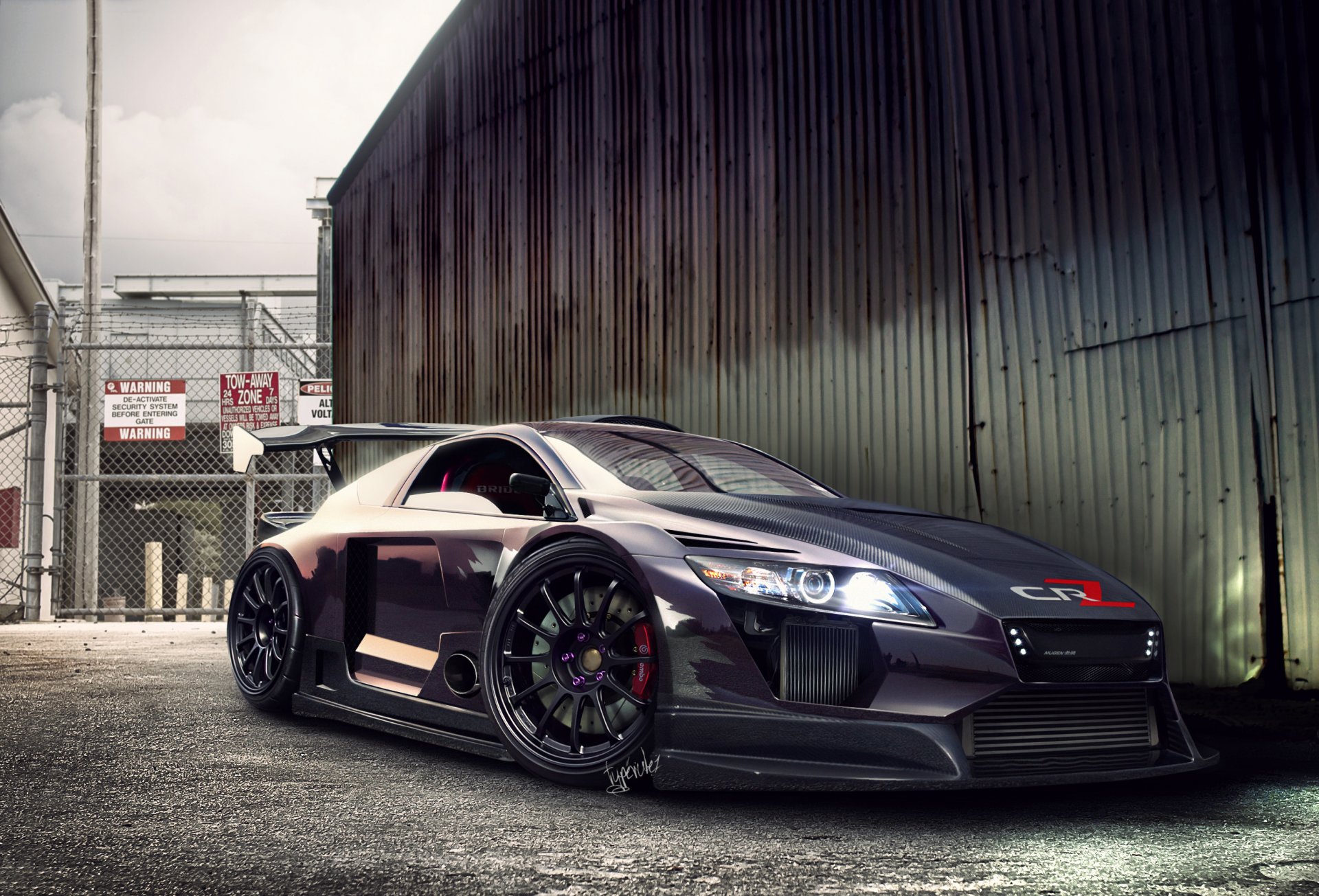 honda crz nero viola photoshop